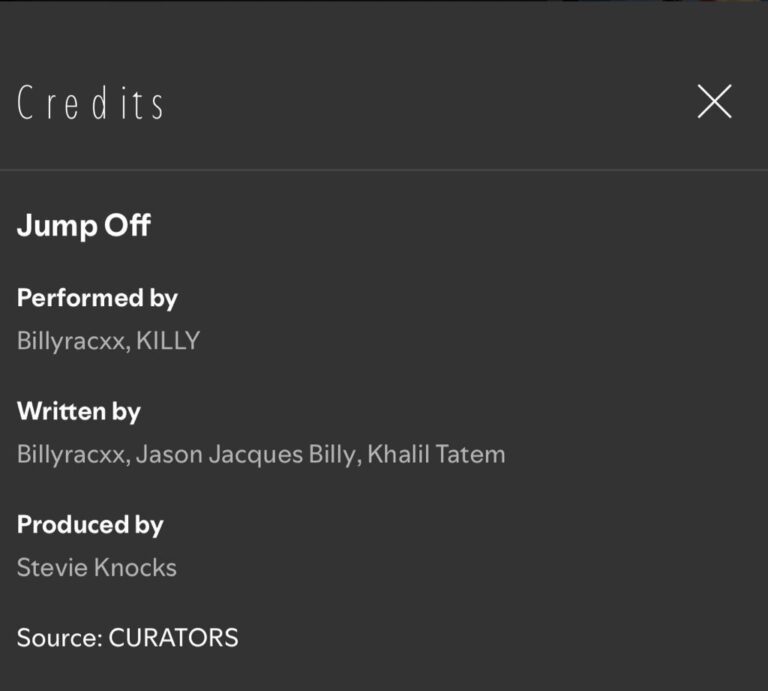 Stevieknocks Produced Billyracxx New Chart Topping Single Jump Off W Killy